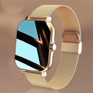 Modern Square Rose Gold Mesh Watch