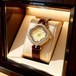 Four-Leaf Clover Dial Crystal Watch