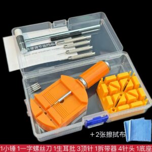 Orange Handled Watch Repair Tool Kit in Case